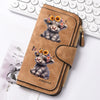 Highland Cow Print Zip-Around Wallet with Card Holder