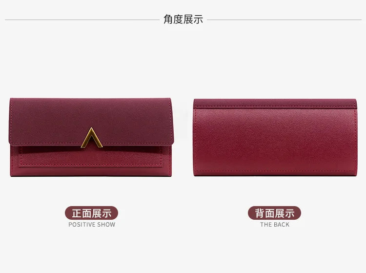 Women's Tri-Fold PU Leather Wallet with Coin Pocket