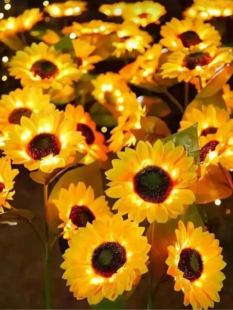 Solar-Powered LED Sunflower Garden Light