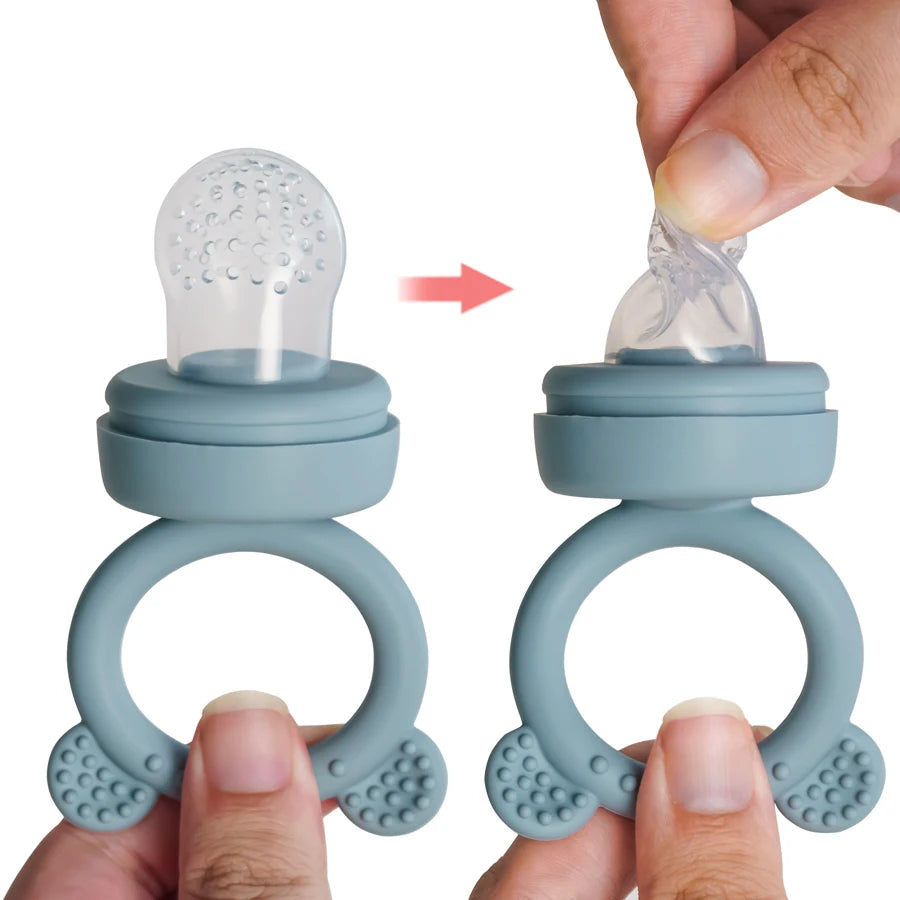 Silicone Baby Fruit Feeder with Protective Cover