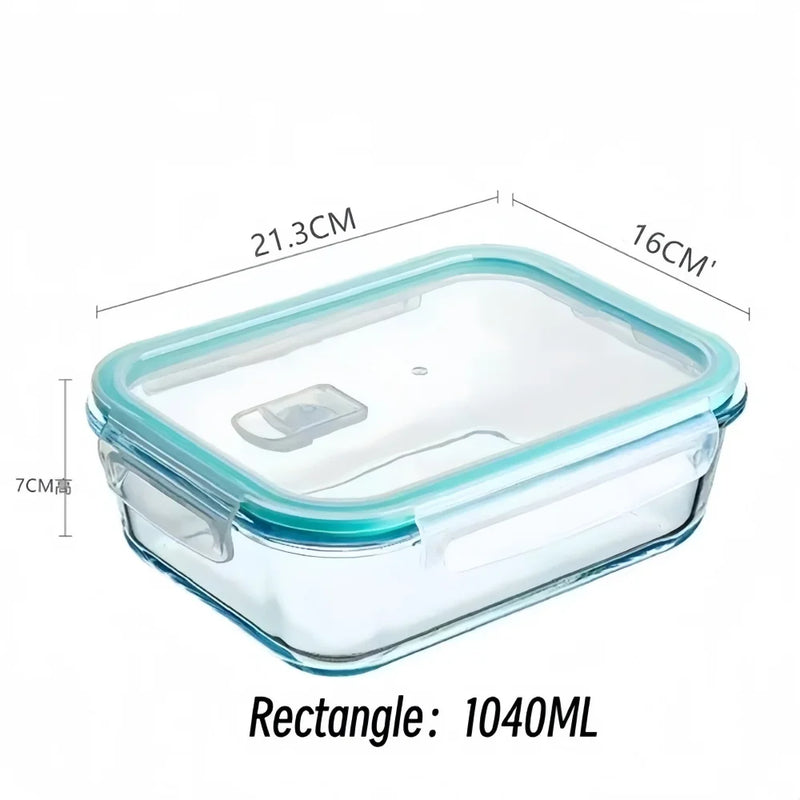 Tupperware de Vidrio Borosilicato Rectangular con Tapa Hermética