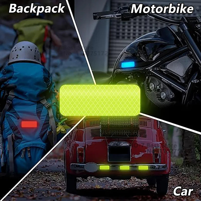 High-Visibility Reflective Safety Stickers (Multi-Color)
