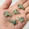Natural Stone Cross Pendant Charm for Jewelry Making