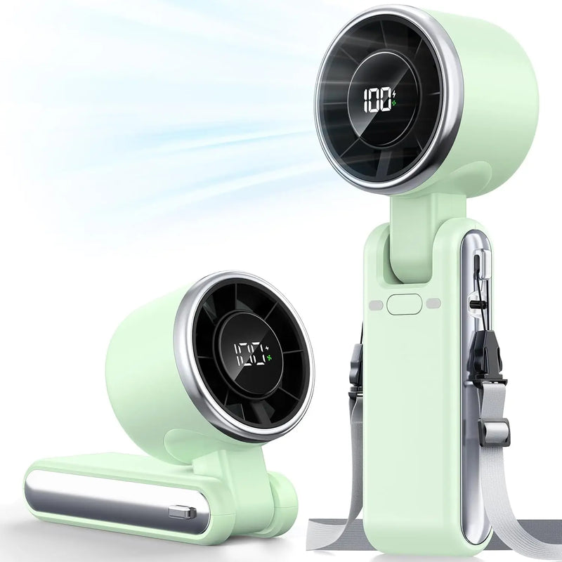 Tragbarer Turbo-Handventilator mit Digitaldisplay