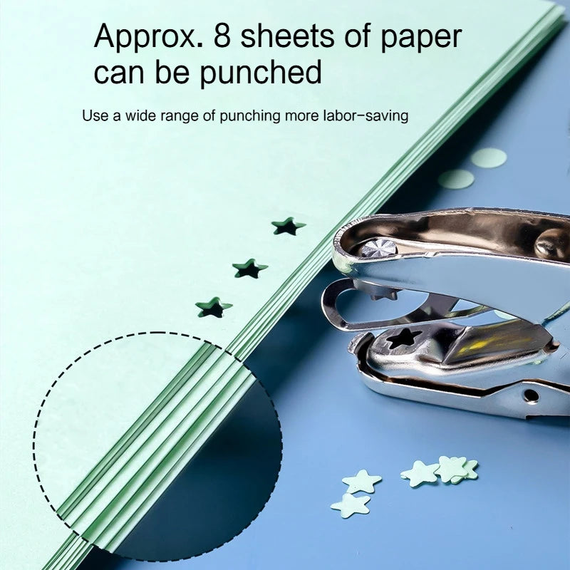 Metal Single-Hole Punch for Scrapbooking and Crafts