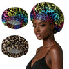Gorro de dormir de satén con estampado de leopardo