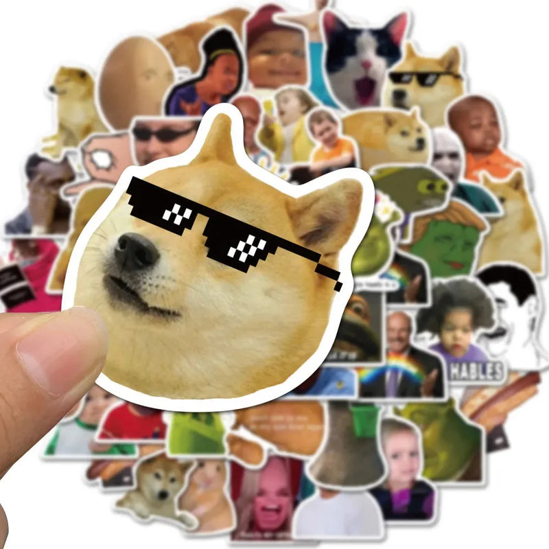 Pack de Pegatinas de Memes de Personajes Graciosos