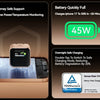 Chargeur portable avec support sécurisé, charge rapide et charge nocturne sécurisée