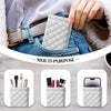 Soft PU Leather Squeeze Glasses Case with Multi-Functional Storage Pocket