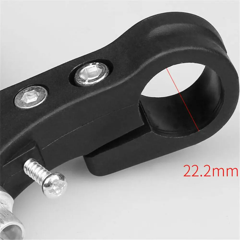 Black universal bike V-brake levers with an ergonomic grip and mounting hardware.