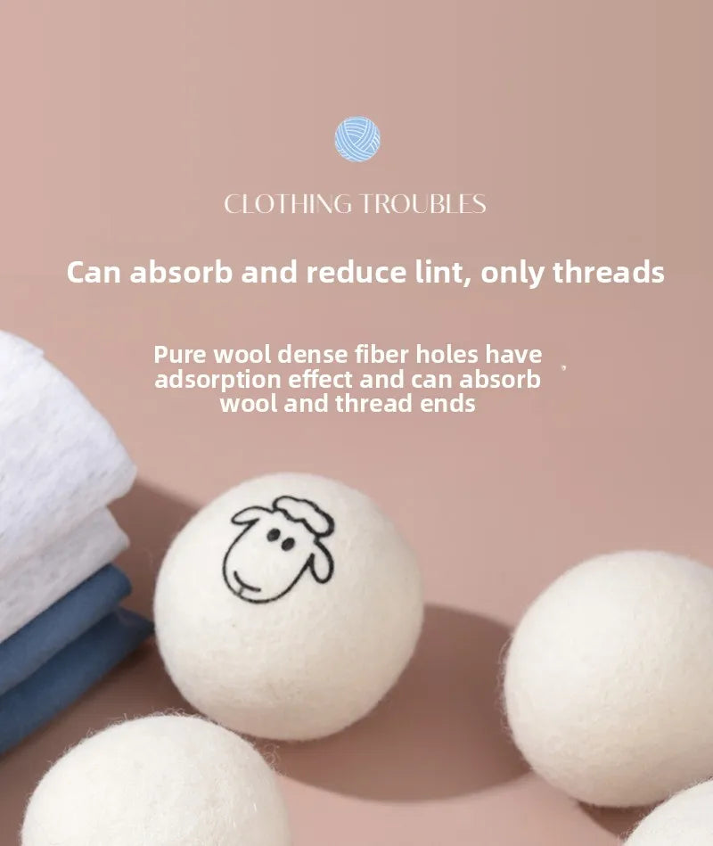 Eco-Friendly Wool Dryer Balls for Soft, Static-Free Laundry