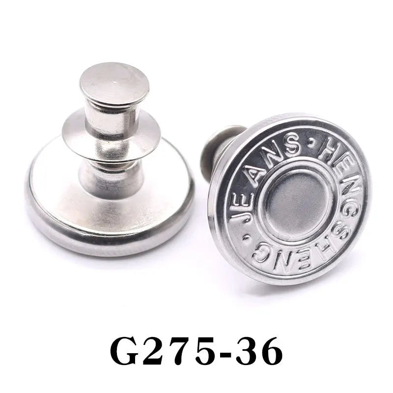 No-Sew Adjustable Jeans Button Pins for Waist Tightening and Decoration