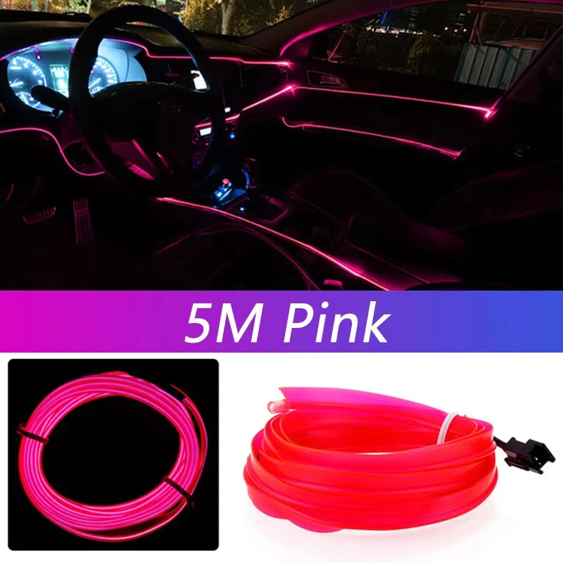 Flexible USB-Powered EL Wire Ambient Light Strip