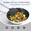 Wok Antiadherente de Acero Inoxidable 316 con Diseño de Panal