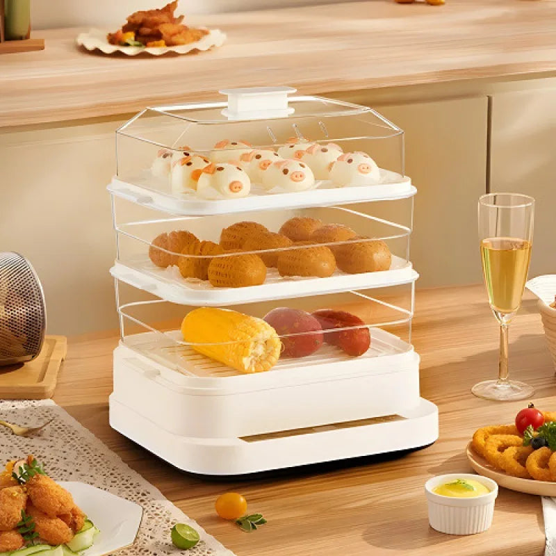 Multi-Layer Electric Food Steamer with Timer