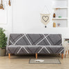 Stretchable Sofa Cover with Geometric Pattern for Futon Seats