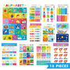 18-Piece Educational Poster Set for Toddlers & Preschoolers