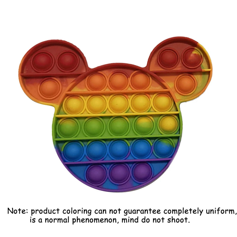 Rainbow Pop-It Fidget Board - Sensory Stress Relief Toy