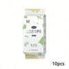 Pack of 10 disposable toilet pads or seat covers for portable hygiene.