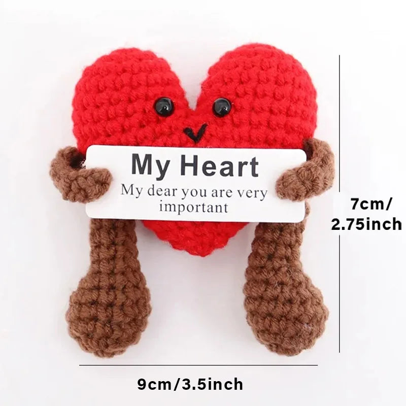 Handmade Crochet Amigurumi Doll with Love and Encouragement