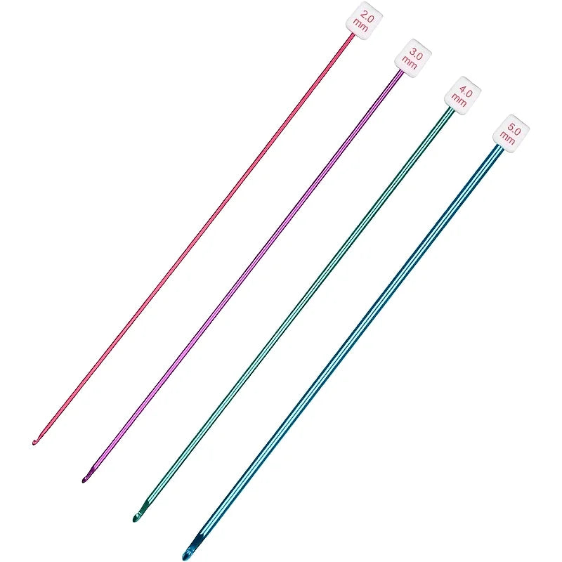 Multicolor Tunisian Afghan Crochet Hook Set (11 Sizes, 2–8 mm)