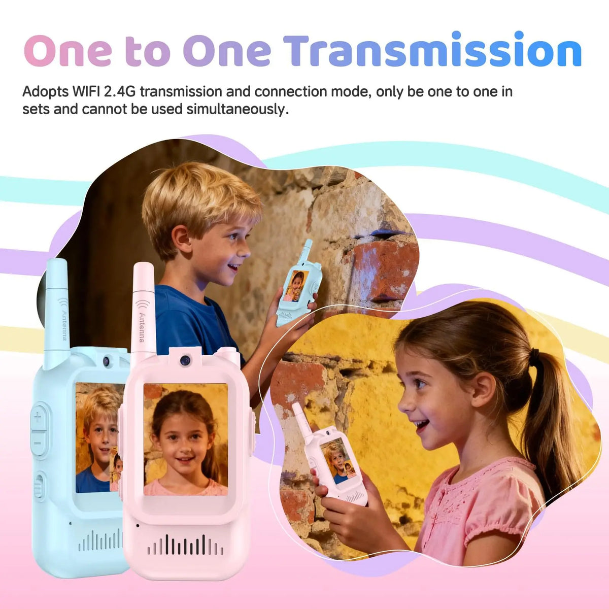 Kids Video Walkie Talkie with Camera – 2-Pack