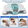 Ergonomic pillow suitable for different sleeping postures including back, side, and stomach sleeping.