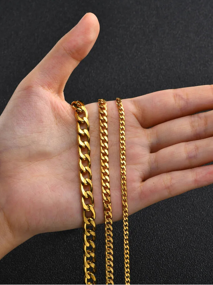 Men's Stainless Steel Cuban Link Chain Necklace