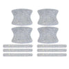 A set of car door handle scratch protection stickers in various sizes and shapes.