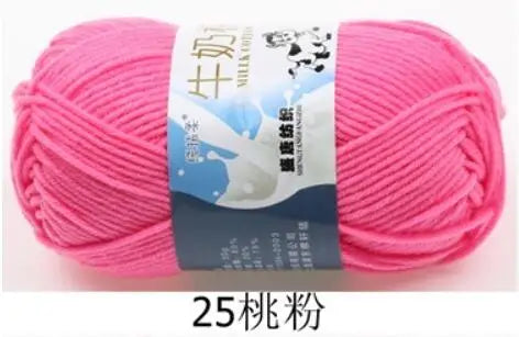 Milk Cotton Crochet Yarn – Soft, Durable Knitting Thread in 91 Colors