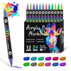 Dual-Tip Acrylic Paint Markers Set for Art and Craft Projects