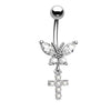 Piercing de Ombligo con Mariposa Colgante