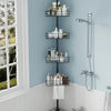 4-Tier Corner Shower Caddy with Adjustable Tension Pole