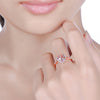 Anillo de Circonia Cúbica en Forma de Corazón