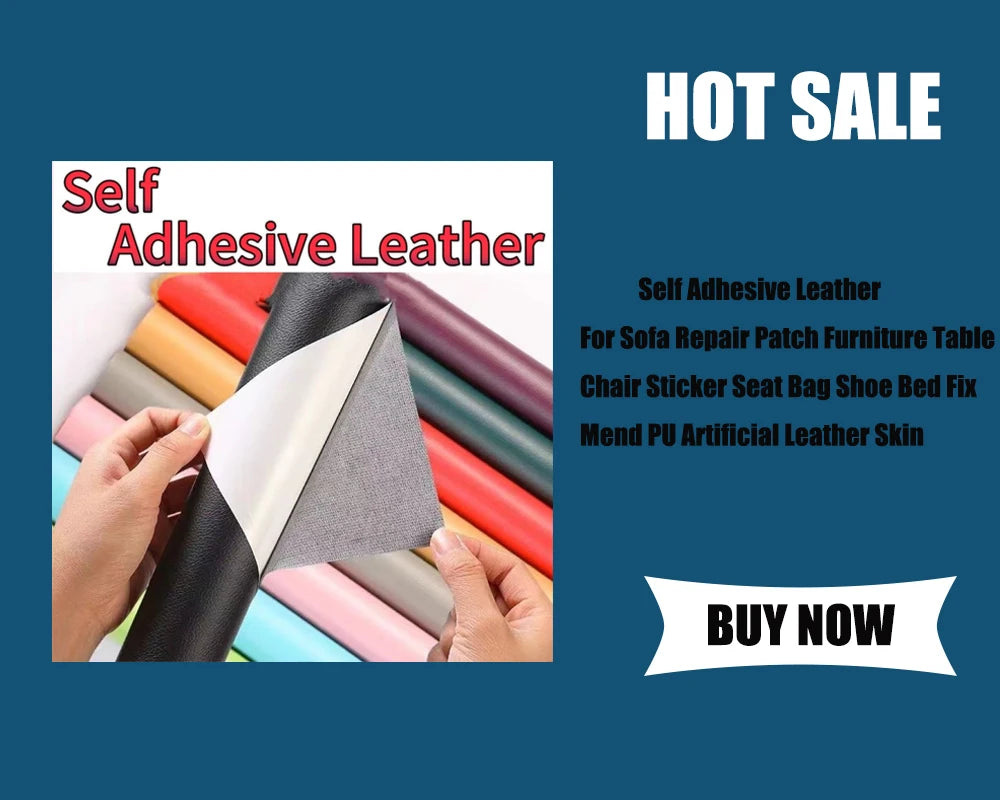 Self-Adhesive Leather Repair Tape for Sofas, Car Seats & More