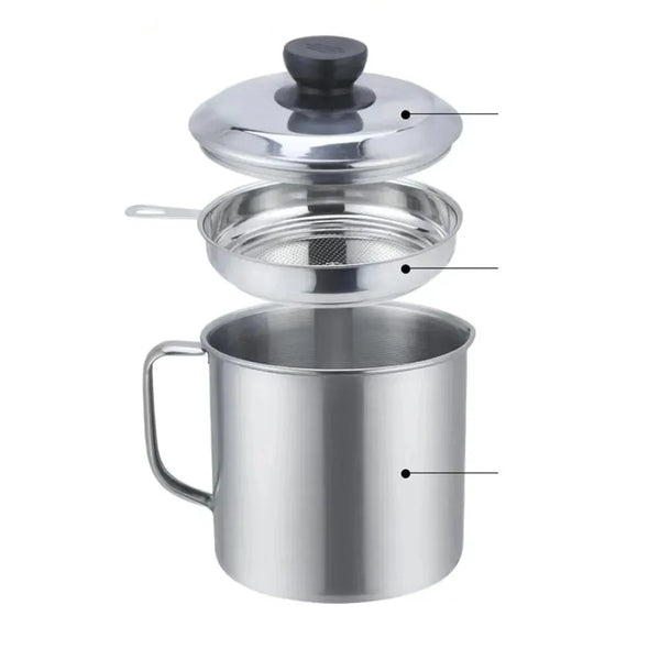 Kitchen Grease Strainer & Storage Jar