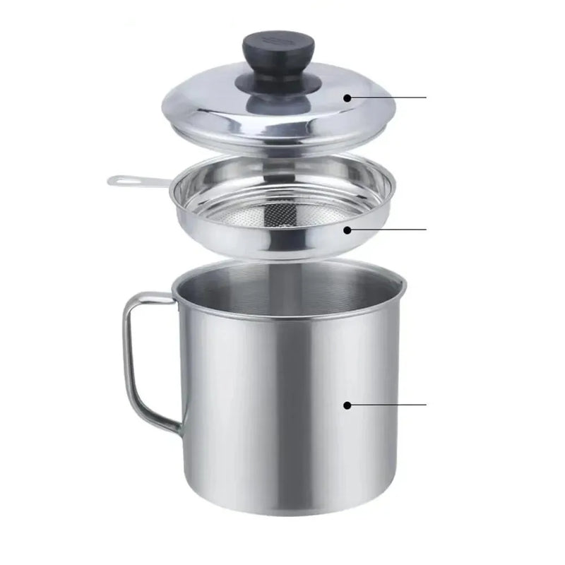 Kitchen Grease Strainer & Storage Jar