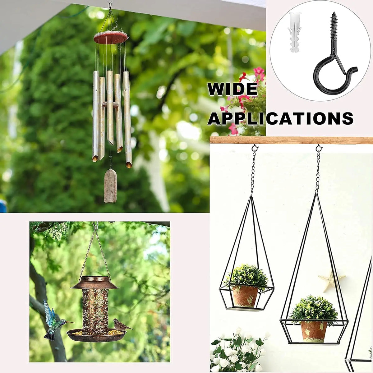 Heavy-Duty Ceiling Hooks for Hanging Plants, Lights & More (20-Pack)