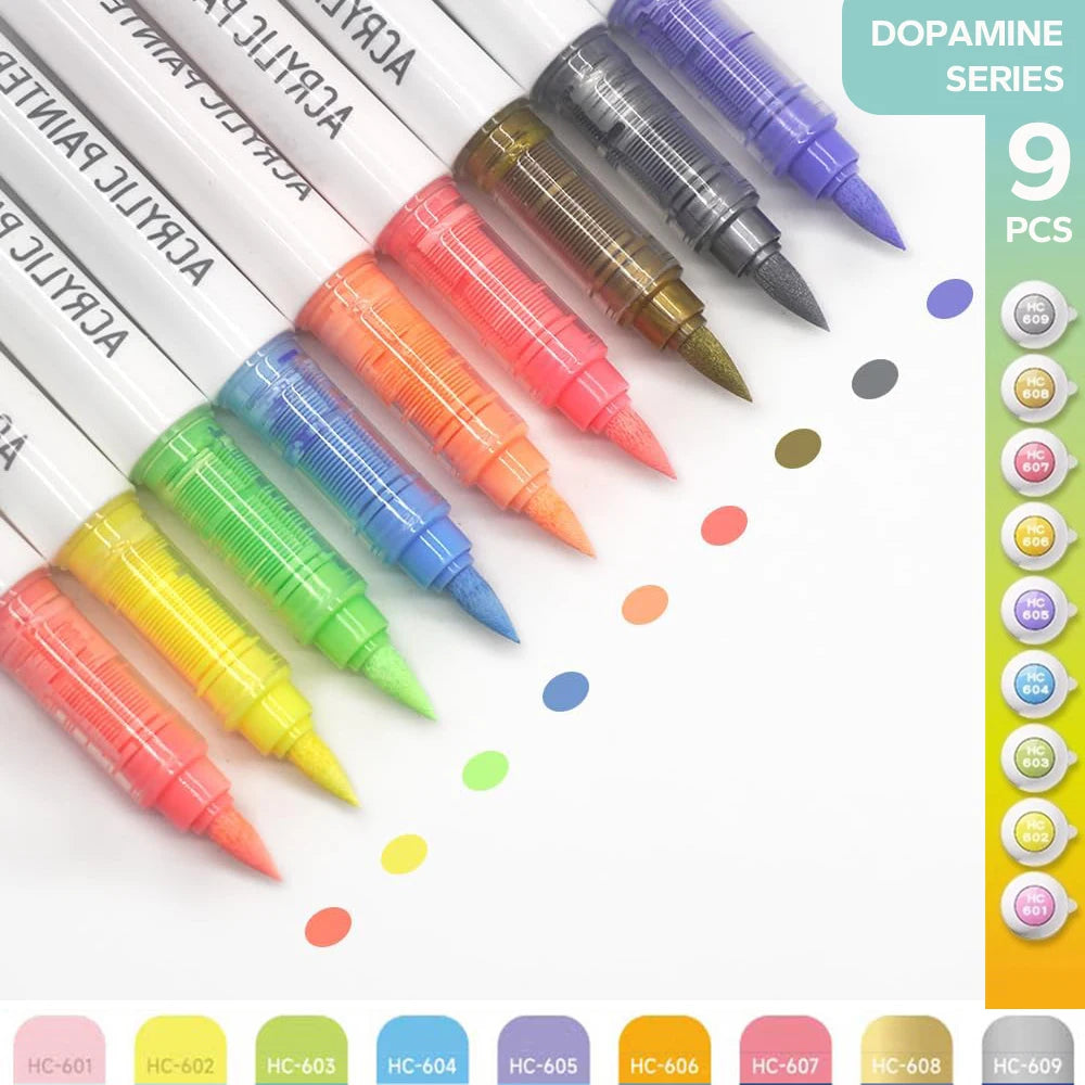Professionelles Acryl-Pinselmarker Set