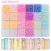 24-Color Glass Seed Beads Kit for Jewelry Making