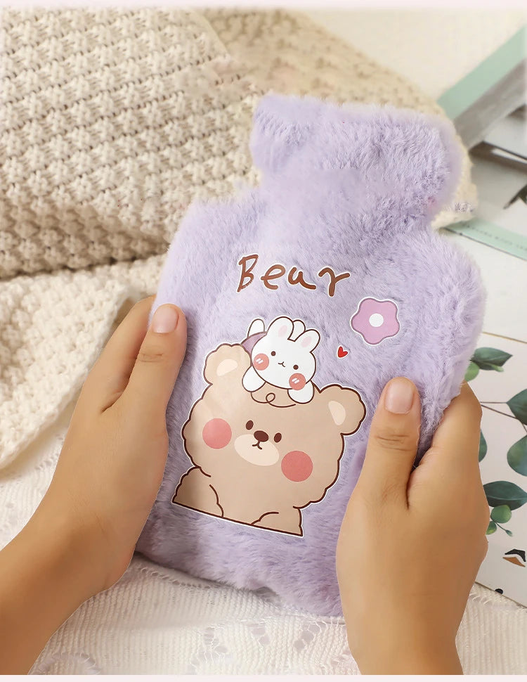 Adorable Plush Hot Water Bottle with Cozy Animal Design