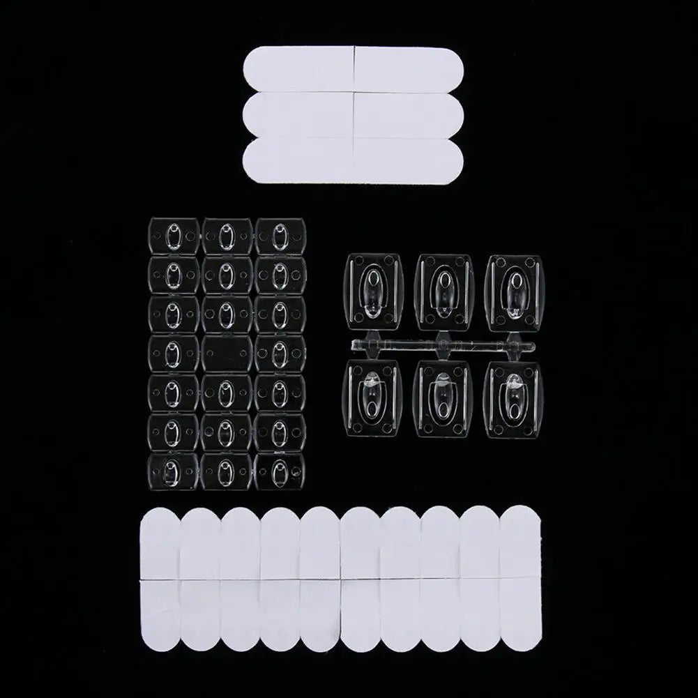 Transparent Removable Adhesive Hooks for Cable Management
