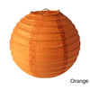 An orange paper lantern with a wire loop on top.