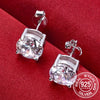 8mm D-Color Moissanite Stud Earrings in 925 Sterling Silver