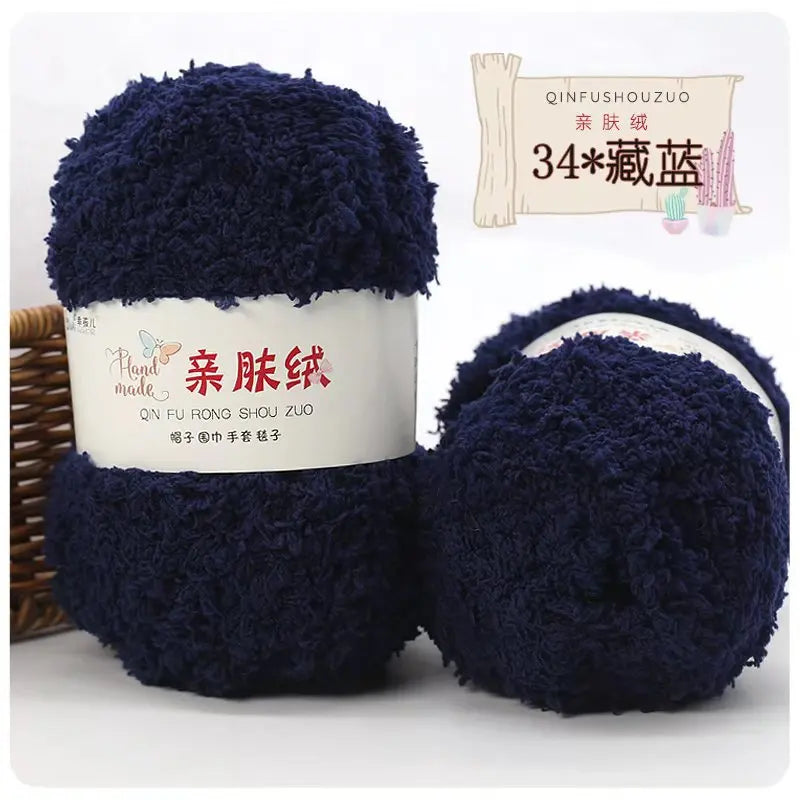 Soft Chenille Yarn for Knitting and Crochet Projects
