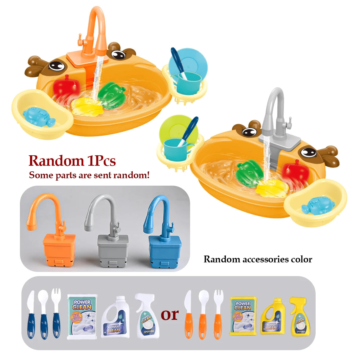 Kids Electric Toy Dishwasher with Automatic Water Cycle