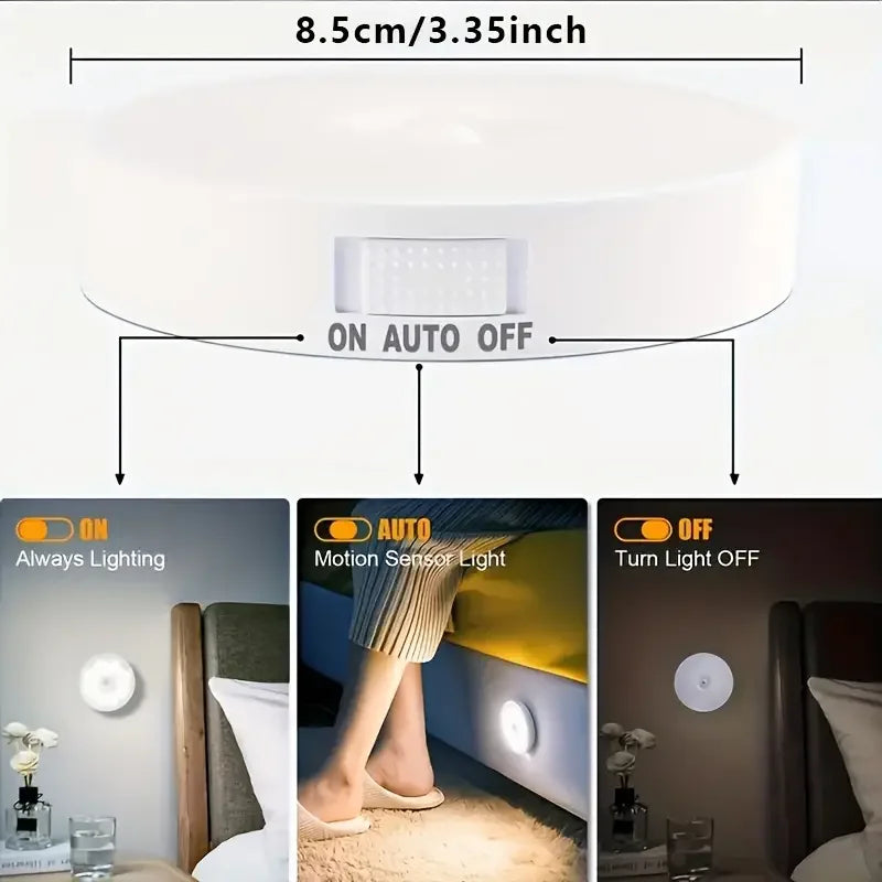 Motion Sensor LED Night Light with Magnetic Mount