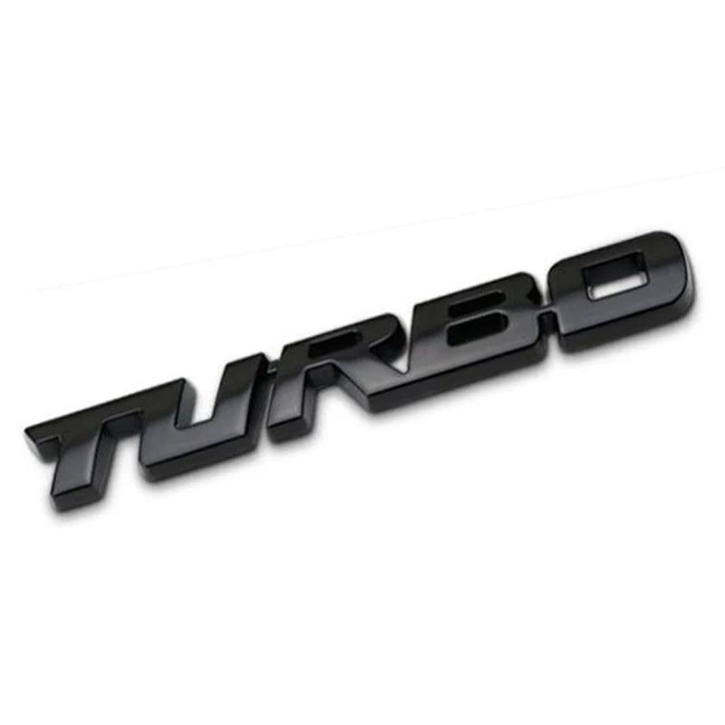 3D Turbocharged Metal Alloy Car Badge Emblem