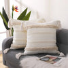 Boho Tufted Throw Pillow Cover with Tassels
