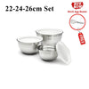Juego de Bowls de Acero Inoxidable con Tapas Herméticas
